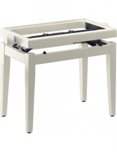 White matt piano bench, without top