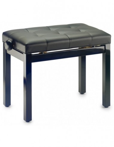 Highgloss black piano bench with...