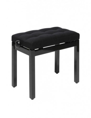 Highgloss black piano bench with...
