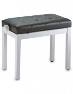 Matt white piano bench with...