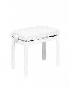 Matt white piano bench with...