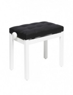 Matt white piano bench with...