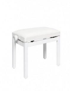 Matt white piano bench with...