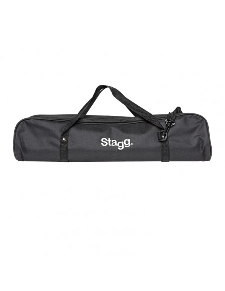 Black plastic melodica with 37 keys and black bag