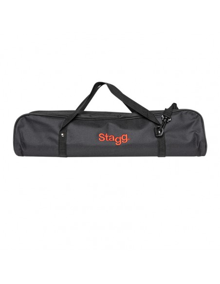 Red plastic melodica with 37 keys and black bag