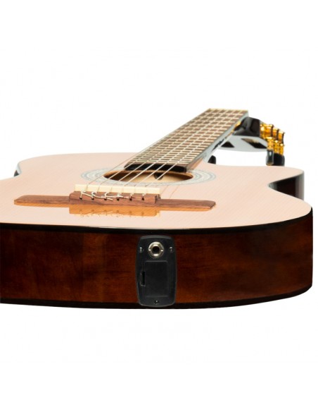 SCL60 cutaway acoustic-electric classical guitar with B-Band 4-band EQ, natural colour