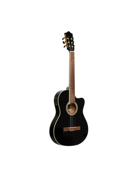 SCL60 cutaway acoustic-electric classical guitar with B-Band 4-band EQ, black