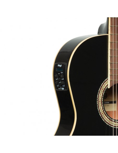 SCL60 cutaway acoustic-electric classical guitar with B-Band 4-band EQ, black
