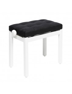 Matt white piano bench with... 2