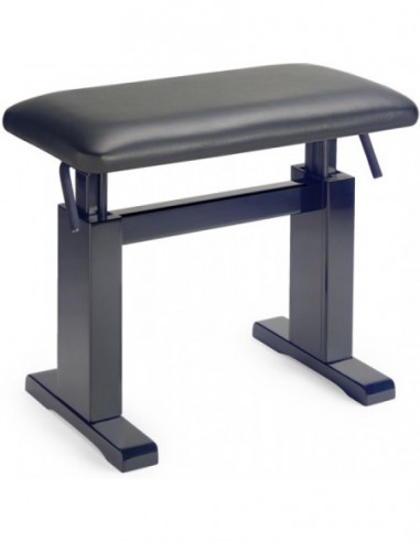 Matt black hydraulic piano bench with...