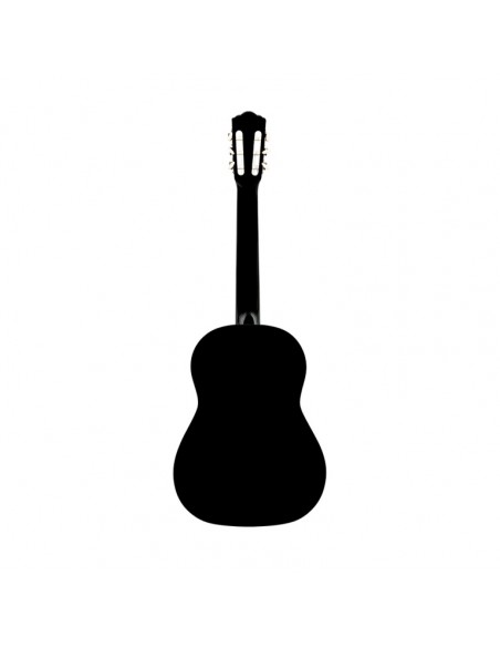 3/4 classical guitar with linden top, black