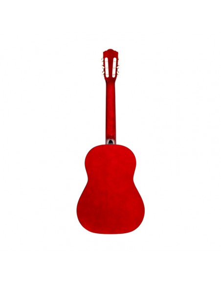 3/4 classical guitar with linden top, red