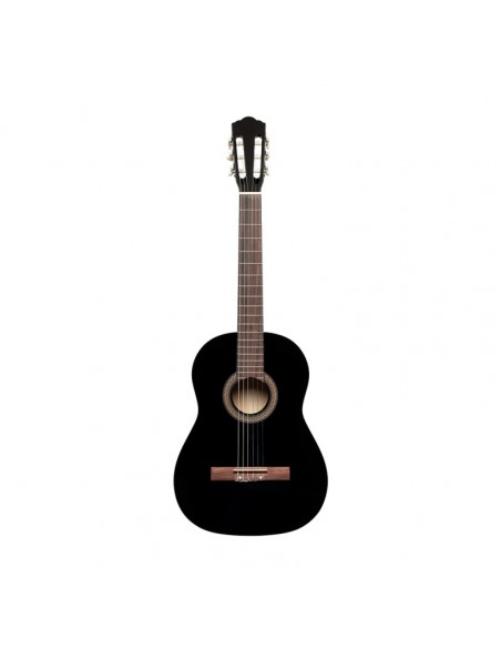 4/4 classical guitar with linden top, black