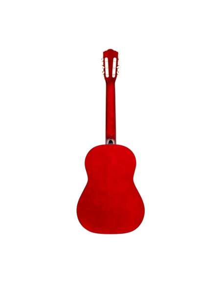 4/4 classical guitar with linden top, red