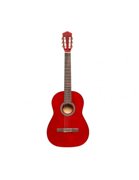 4/4 classical guitar with linden top, red