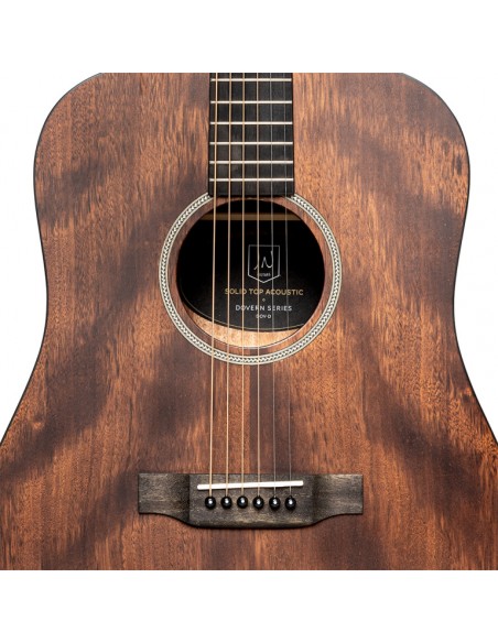 Acoustic dreadnought guitar with solid mahogany top, Dovern series