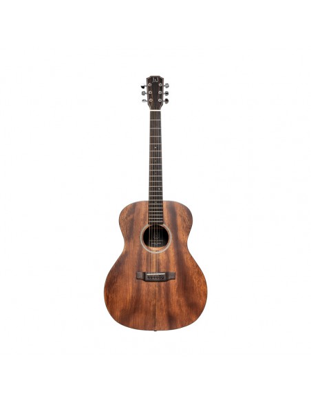 Acoustic auditorium guitar with solid mahogany top, Dovern series