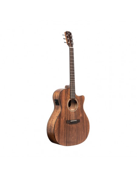 Cutaway acoustic-electric auditorium guitar with solid mahogany top, Dovern series
