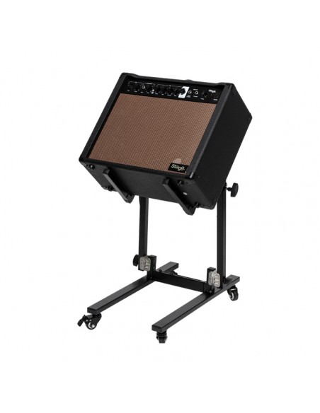 Stand for amplifier and accessories, foldable