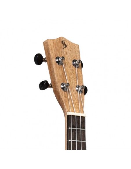 Acoustic-electric soprano ukulele with sapele top and gigbag