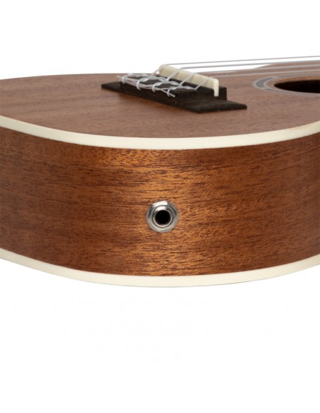 Acoustic-electric concert ukulele with sapele top and gigbag