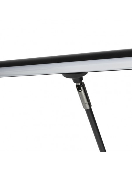 Black battery-powered or mains-operated LED piano or desk lamp