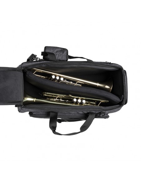 Bag for 2 trumpets, grey