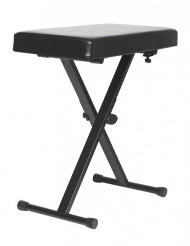 Keyboard bench with "X" folding legs