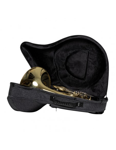 Soft case for french horn, grey
