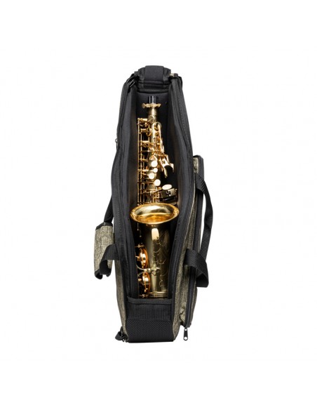 Bag for alto saxophone, bright green