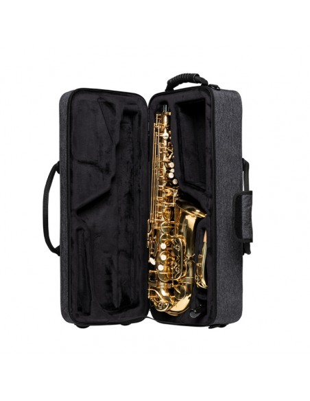 Soft case for alto saxophone, grey