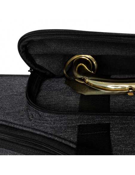 Soft bag for tenor saxophone, grey