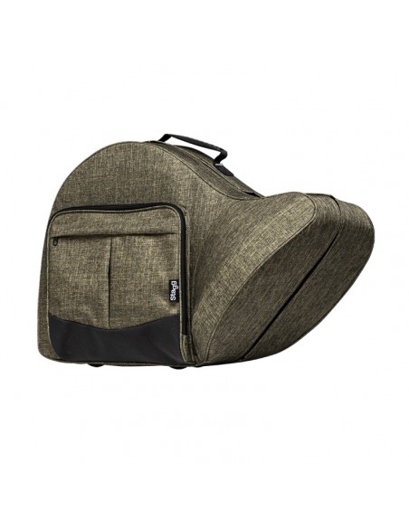 Soft case for french horn, bright green