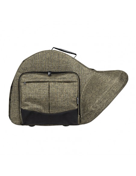 Soft case for french horn, bright green