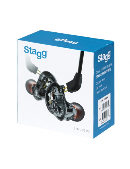 High-resolution, sound-isolating in-ear monitor, black