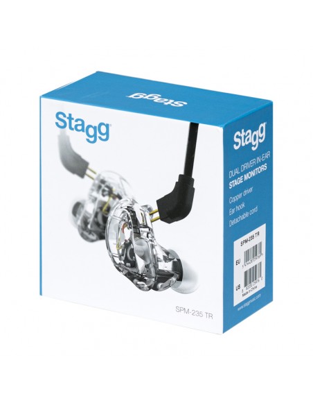 High-resolution, sound-isolating in-ear monitor, transparent