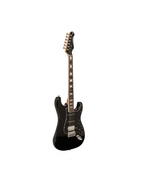 Electric guitar with solid alder body