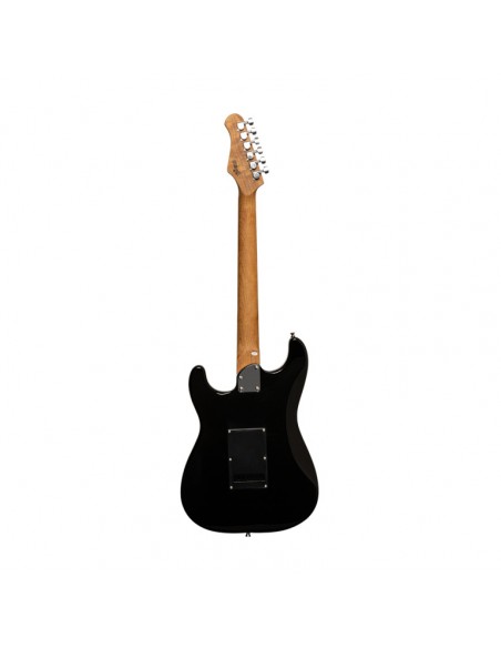 Electric guitar with solid alder body