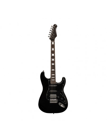 Electric guitar with solid alder body