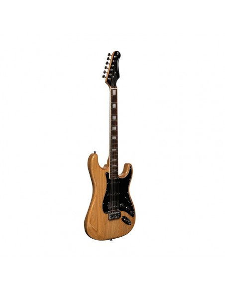 Electric guitar with solid alder body