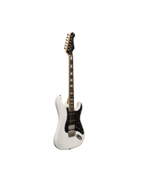 Electric guitar with solid alder body