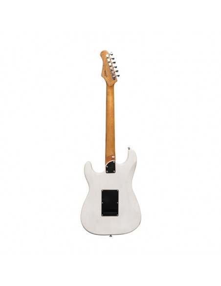 Electric guitar with solid alder body