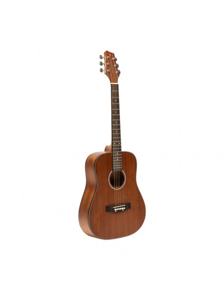 Acoustic dreadnought travel guitar, sapele, natural finish