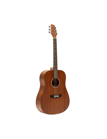 Acoustic dreadnought guitar, sapele, natural finish