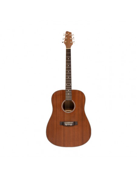 Acoustic dreadnought guitar, sapele, natural finish
