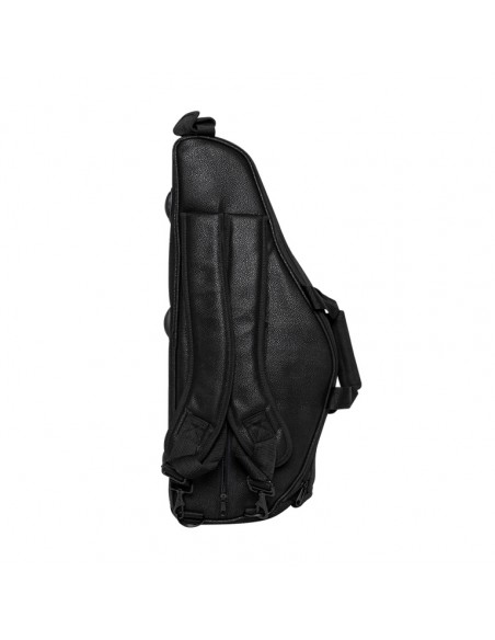 Bag for alto saxophone, faux leather, black