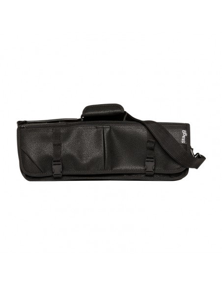 Bag for flute, faux leather, black