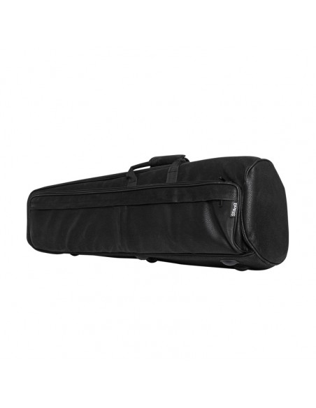 Bag for trombone, faux leather, black