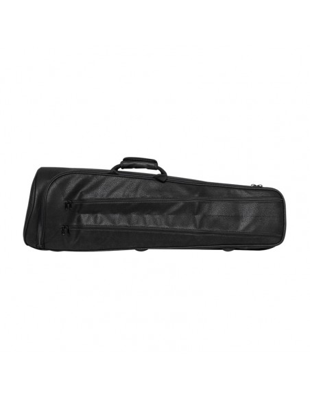 Bag for trombone, faux leather, black
