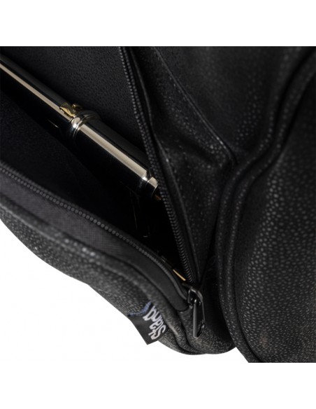 Bag for trombone, faux leather, black